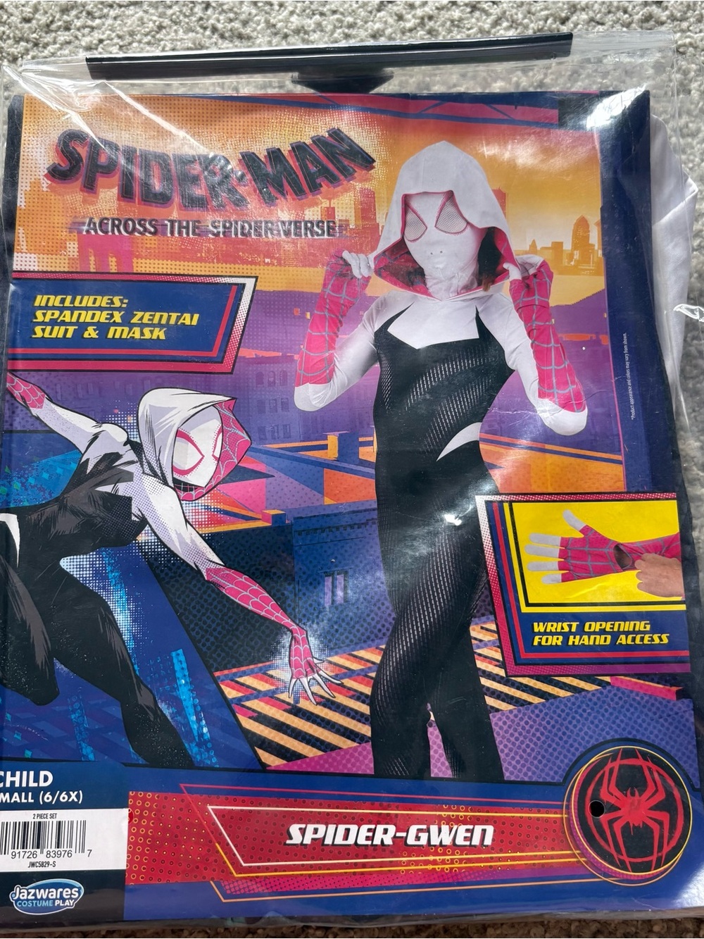 Spiderman Spider Gwen Kids Costume NEW Sz 6 6X Ghost Halloween